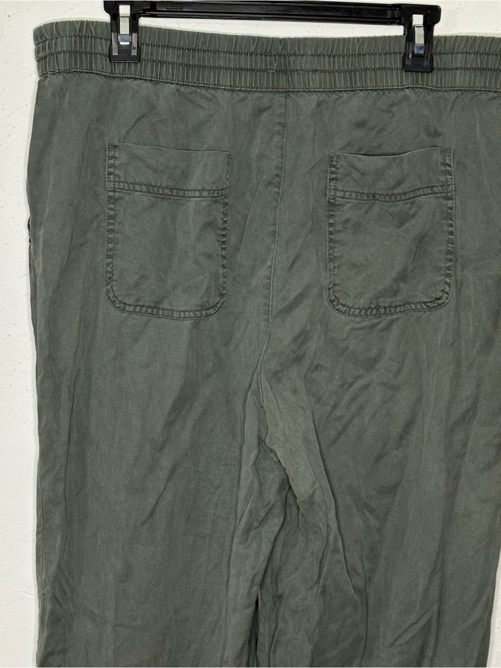 Nicole Miller NY Women's XL Green 100% Lyocell Jogger Pants Elastic Drawstring - Picture 5 of 10